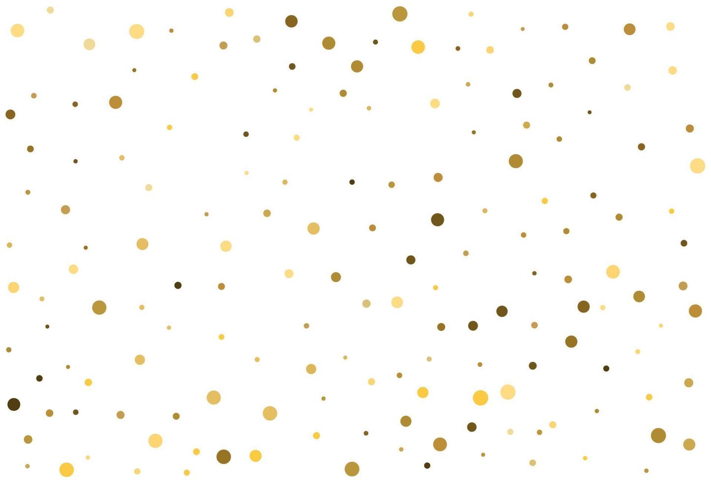 Christmas classic polka dot  confetti. Gold round  confetti. vector