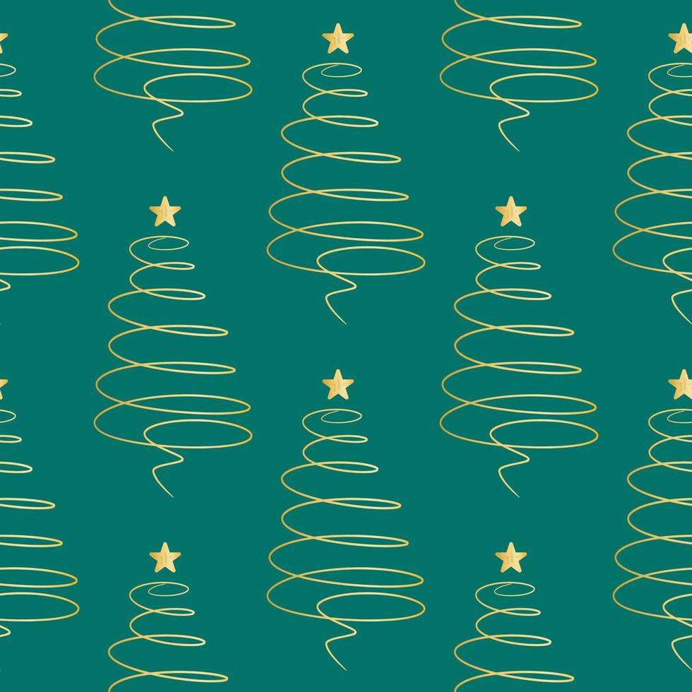 Fir gold pattern seamless vector