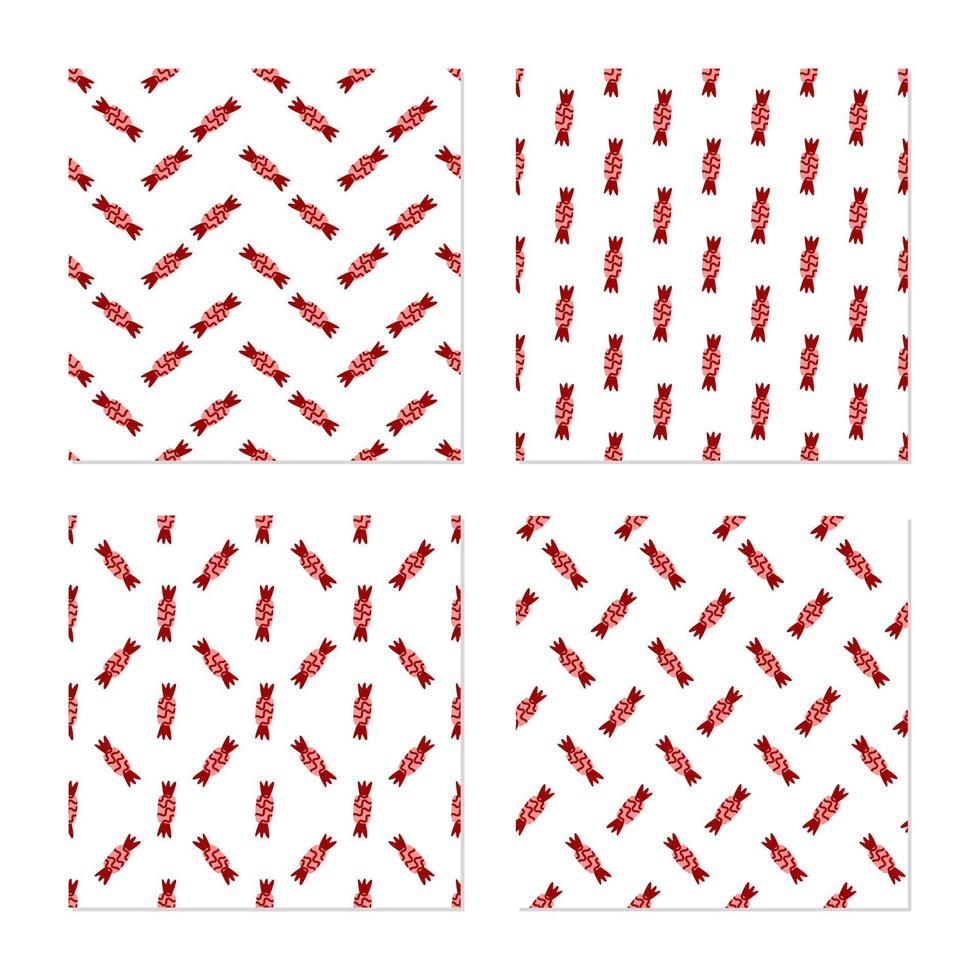 Vector collection of patterns with sweets. Children's, cartoon.