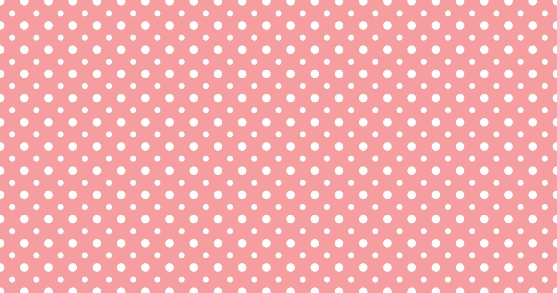 pretty cute sweet polka dots seamless pattern retro stylish vintage girly pink and white wide background concept for fashion printing vector