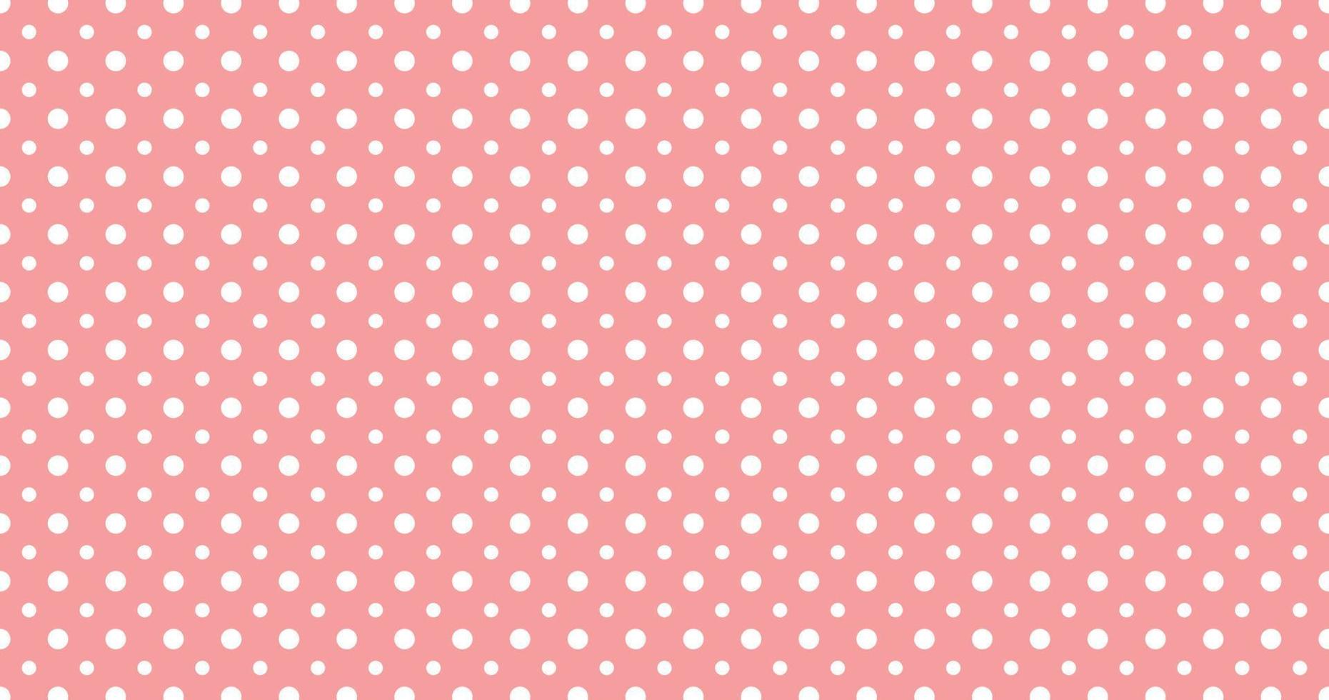 pretty cute sweet polka dots seamless pattern retro stylish vintage girly pink and white wide background concept for fashion printing vector