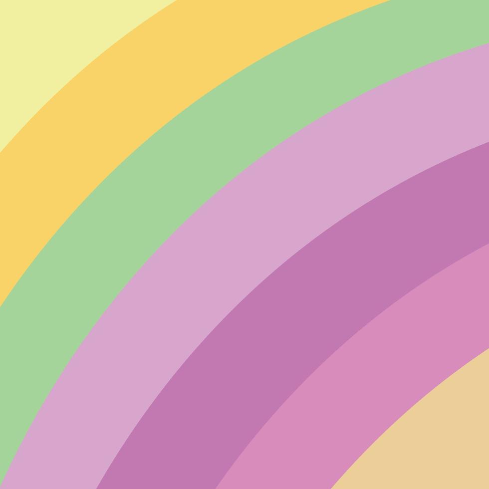 Resumen lindo patrón de arco iris ondulado bastante pastel rayas de colores línea de cebra elegante retro fondo adecuado para su diseño vector