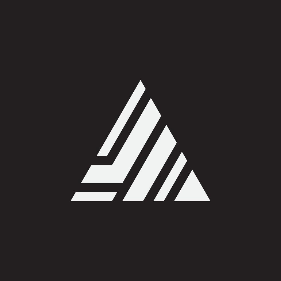 Triangle monogram design vector
