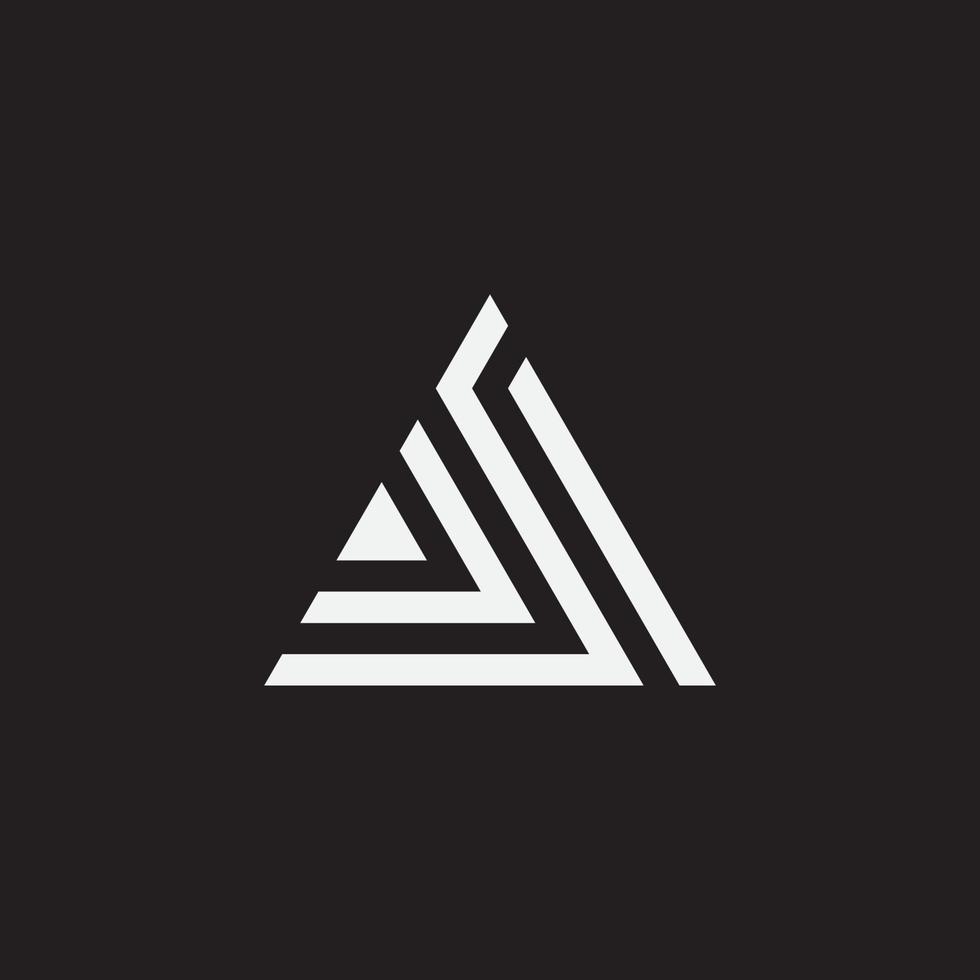 Triangle monogram design vector