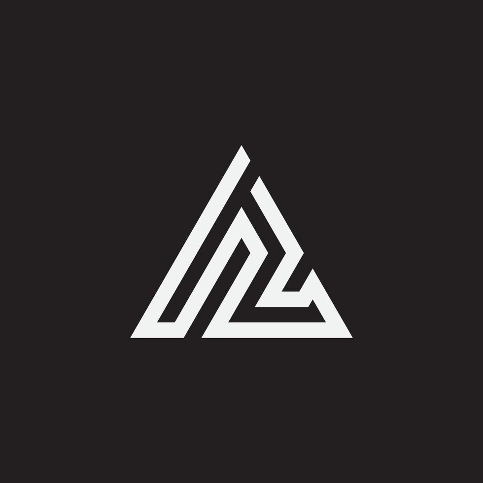 Triangle monogram design vector