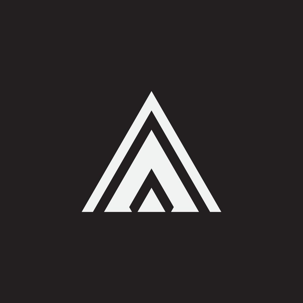 Triangle monogram design vector