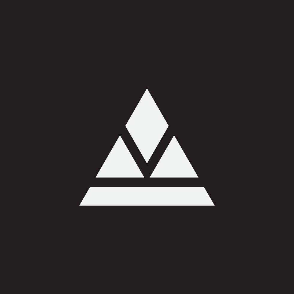 Triangle monogram design vector