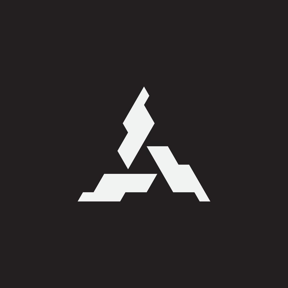 Triangle monogram design vector