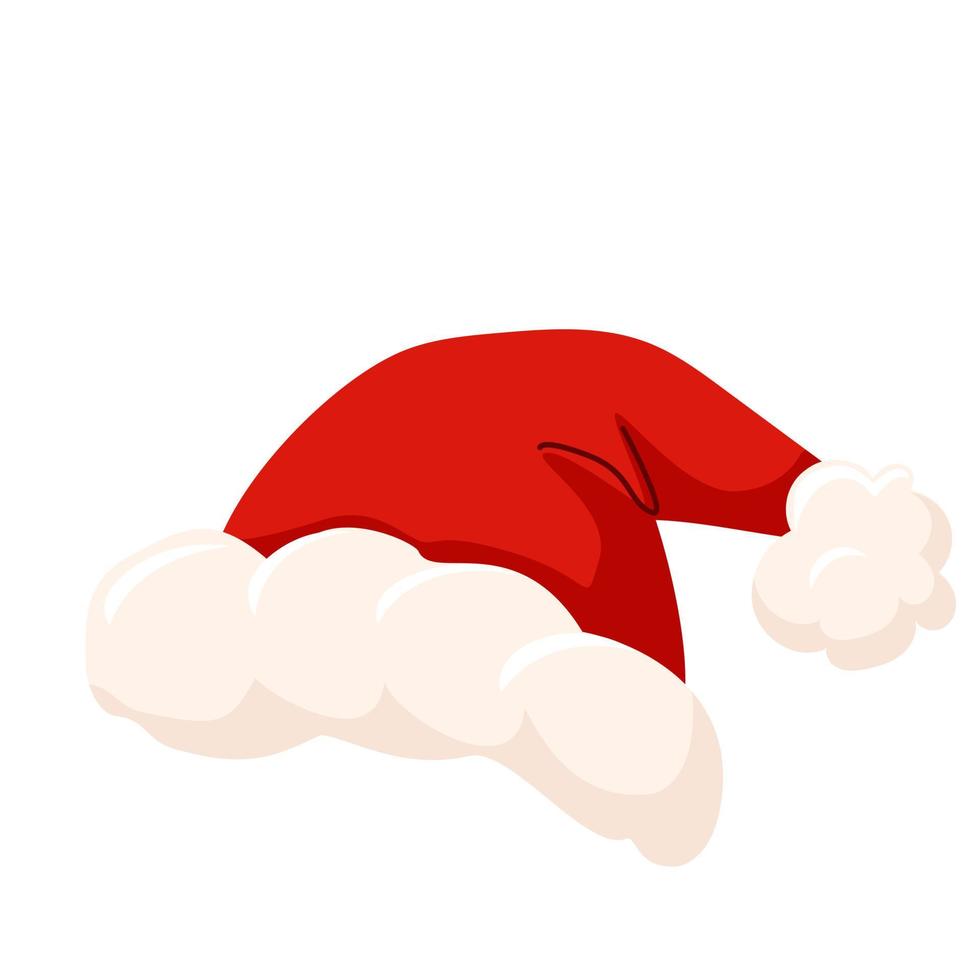 el sombrero rojo de santa claus vector