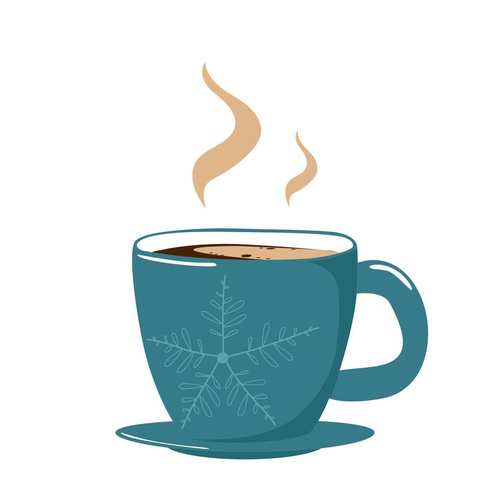 A cup of hot coffee for a good mood vector