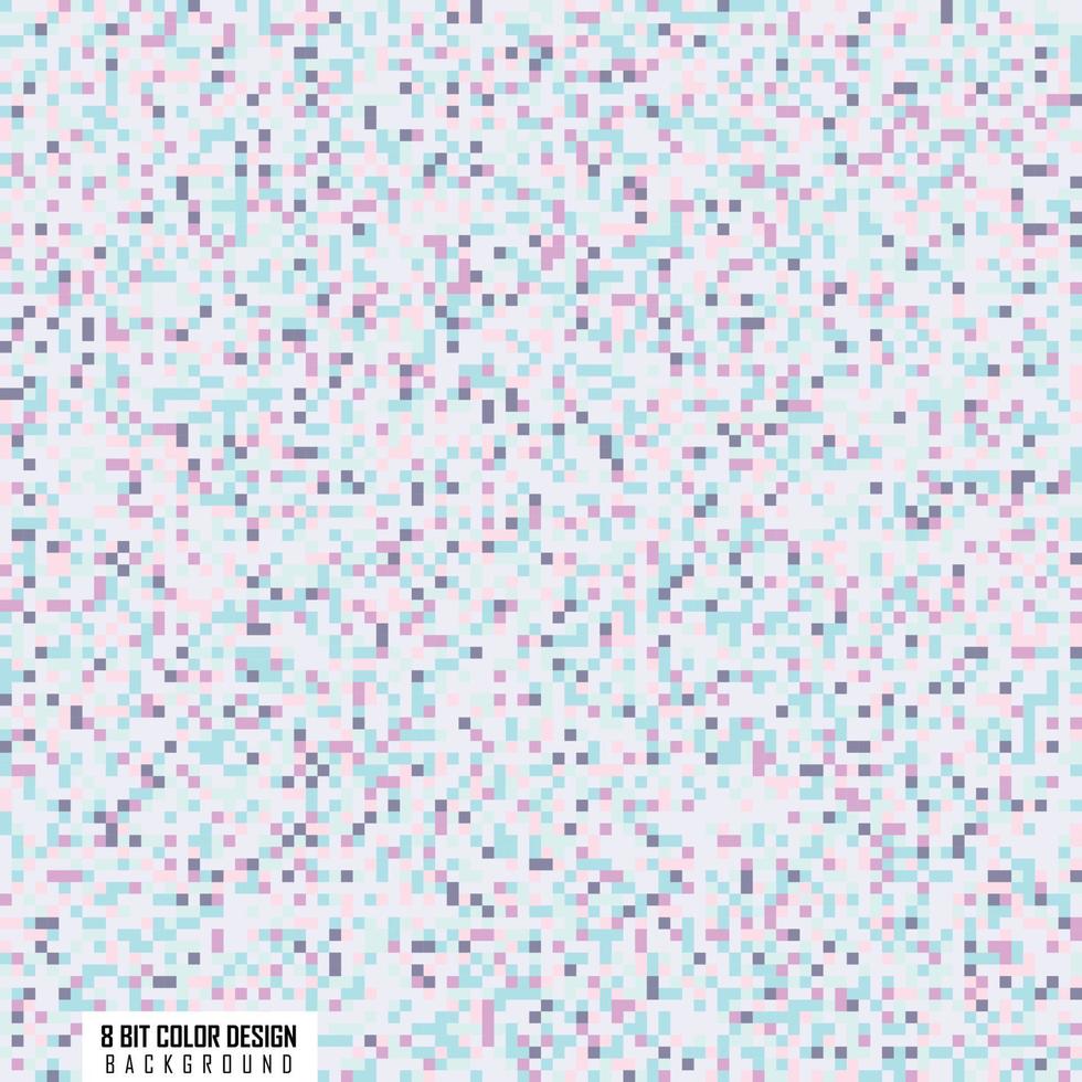Abstract square colorful 8bit pattern design artwork background. illustration vector eps10