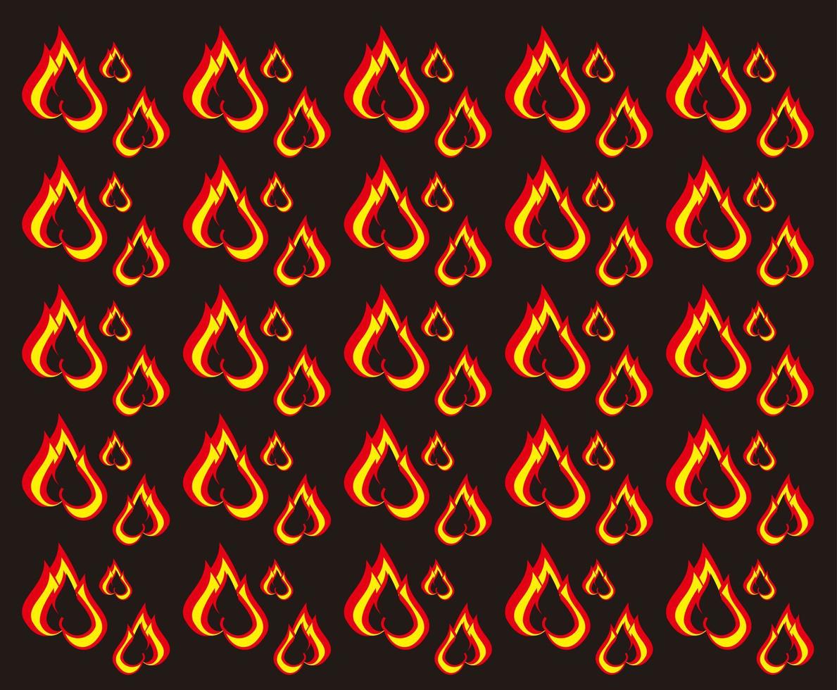 seamless pattern fire illustration vector design. black red texture. for background wallpaper, backdrop, cover, and can be printed. modern templates.