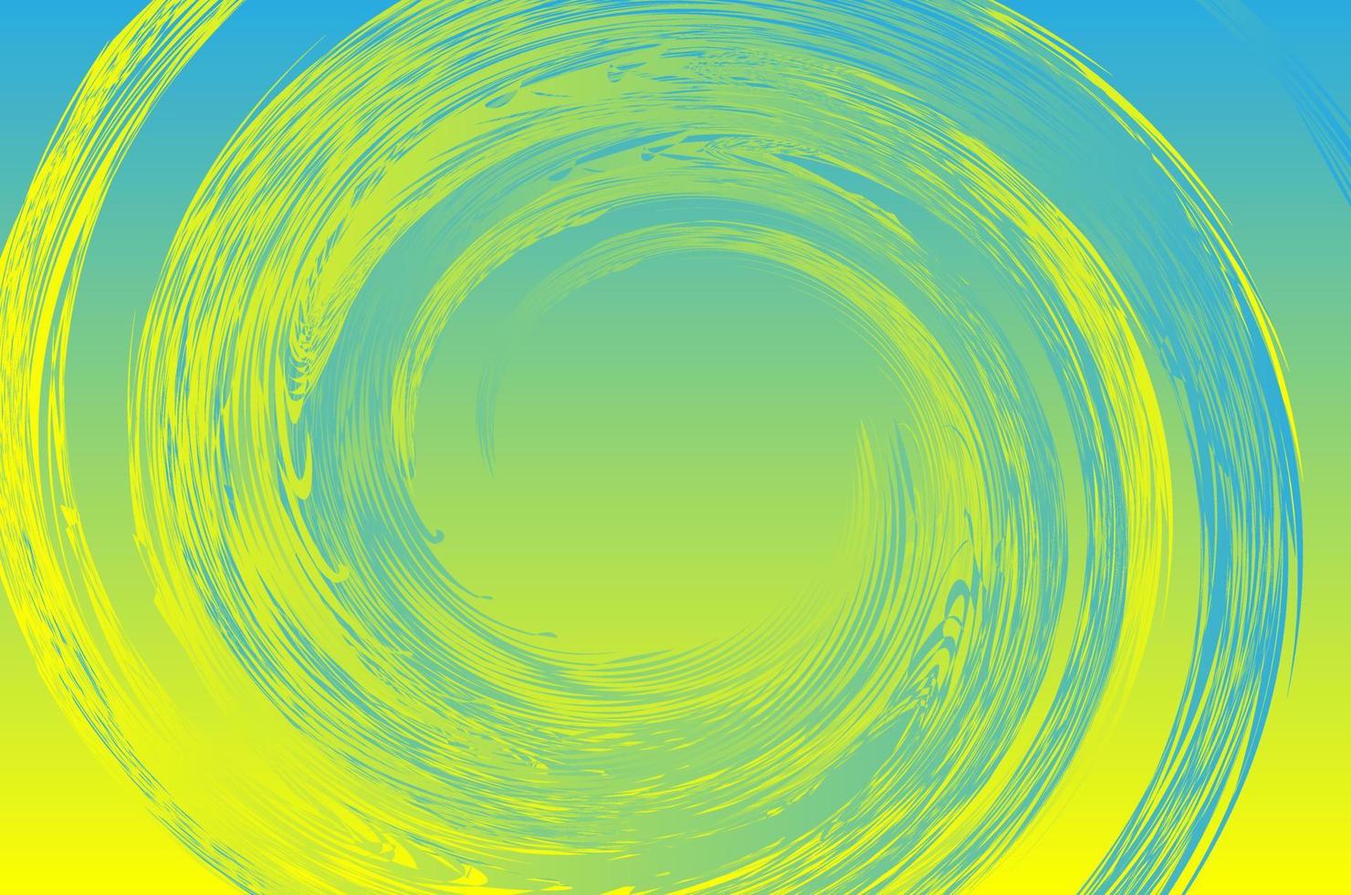 Fondo abstracto con remolinos de motivos de pincel. textura amarillo azul. plantillas modernas. vector