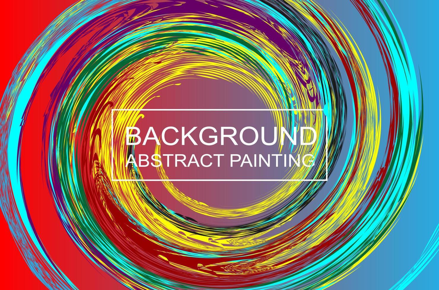 abstract background with colorful circular brush strokes like swirls. template vector design