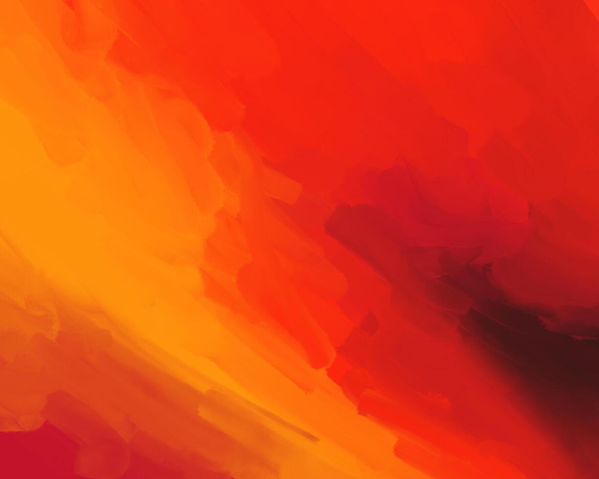 Fondo de pintura naranja degradado abstracto. Textura colorida de pintura rugosa con pincel para papel tapiz en una imagen de buena calidad. foto