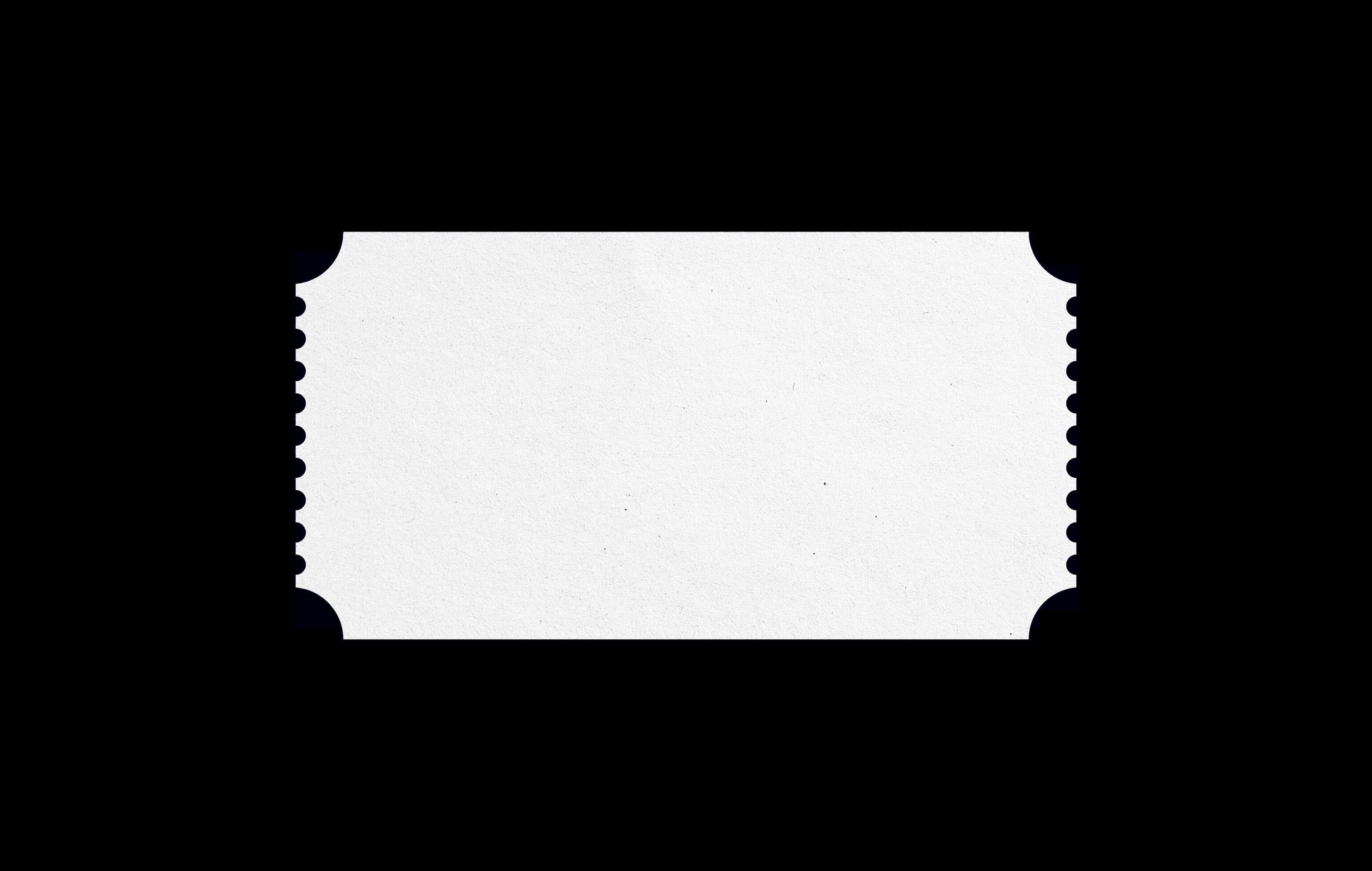 white blank ticket with paper pattern texture for mockup design