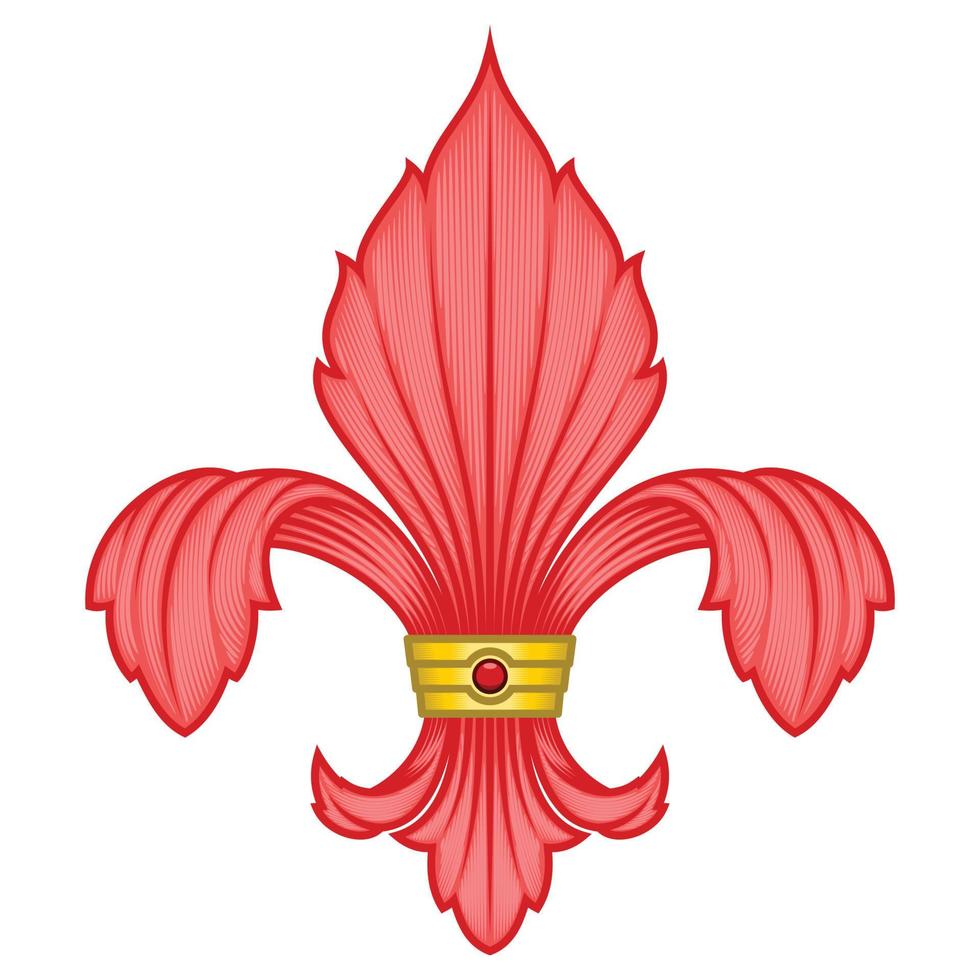 Medieval fleur de lis symbol vector