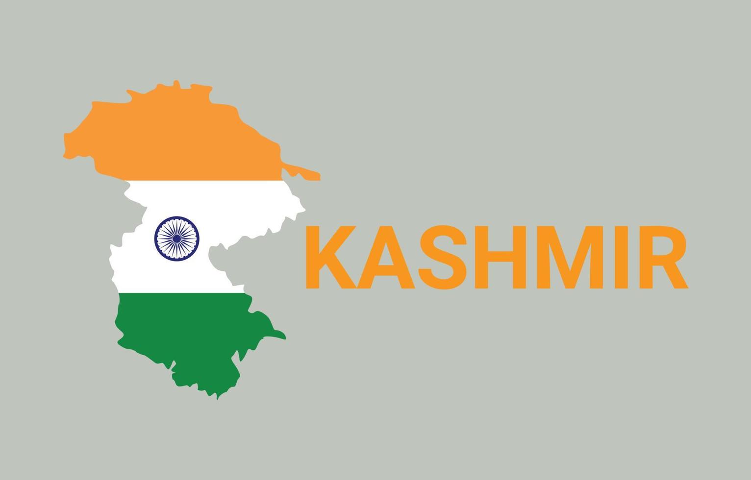 Kashmir indian map vector