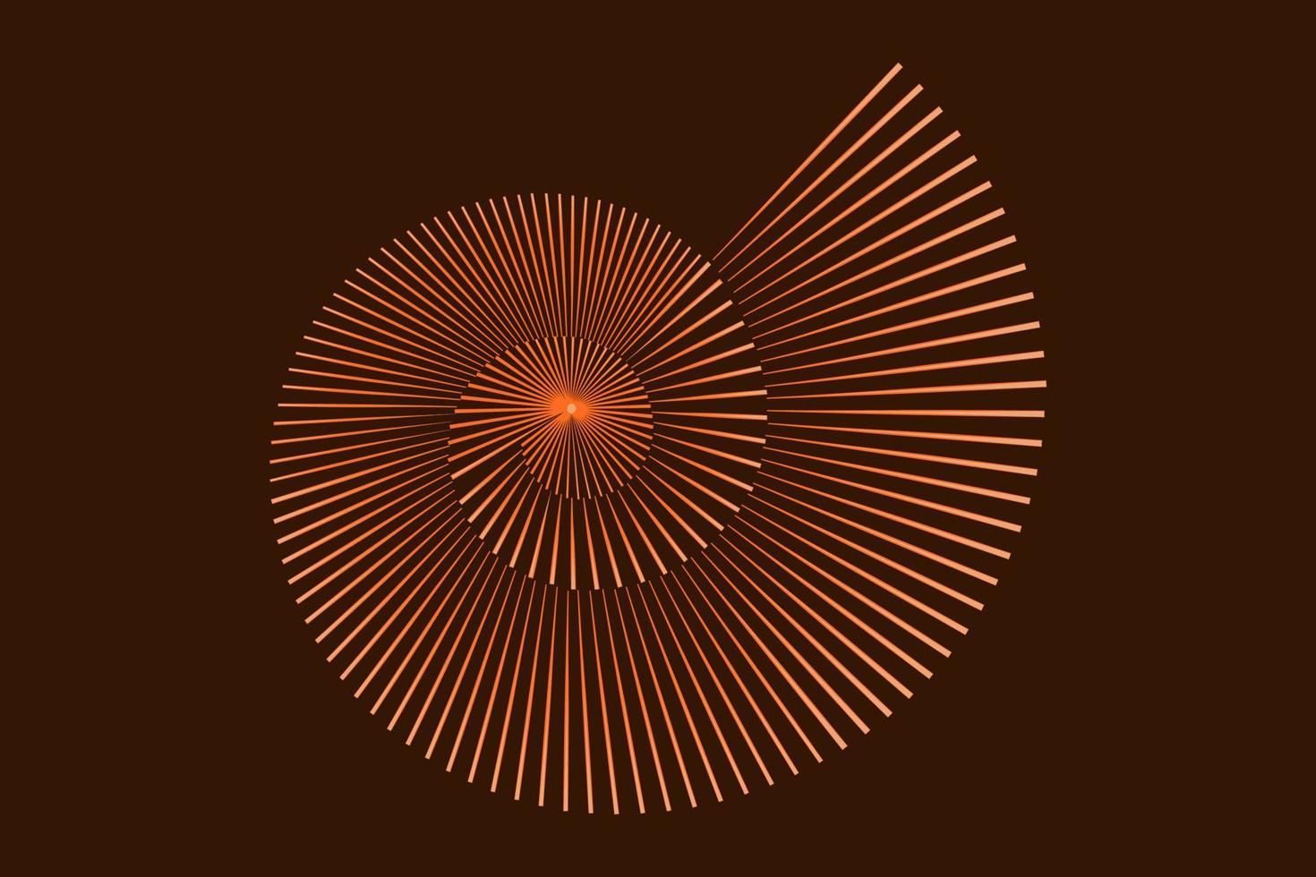 Geometric Nautilus shell icon. Flat vector illustration