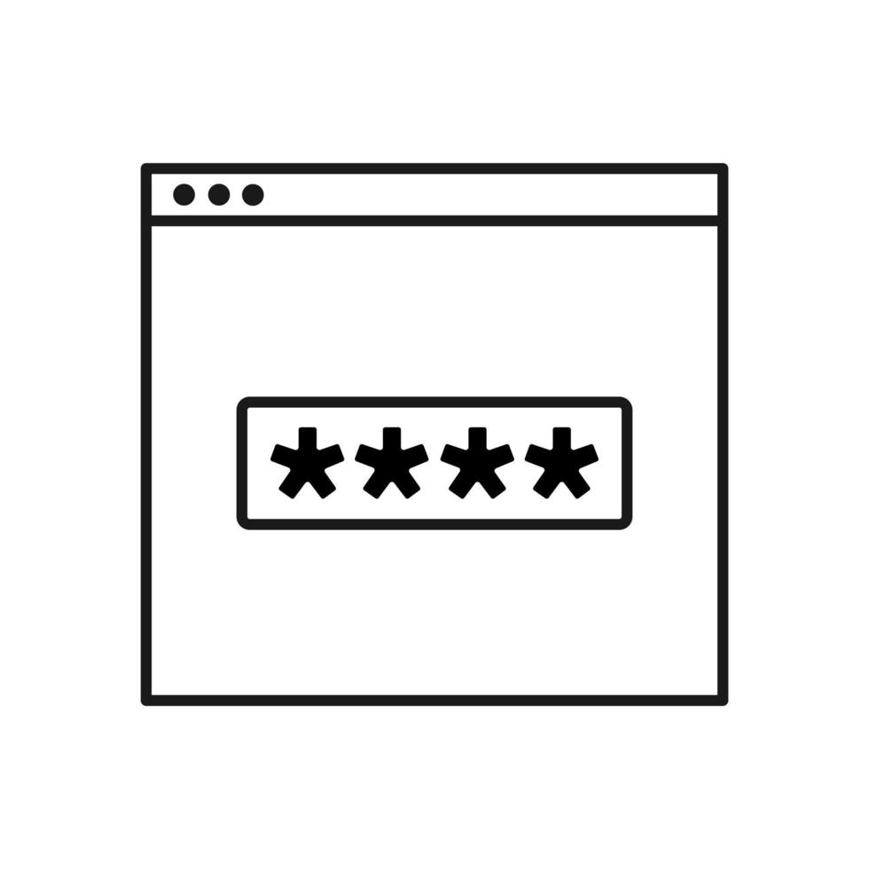 Secure website Icon With Pin Code. Vector flat design icon