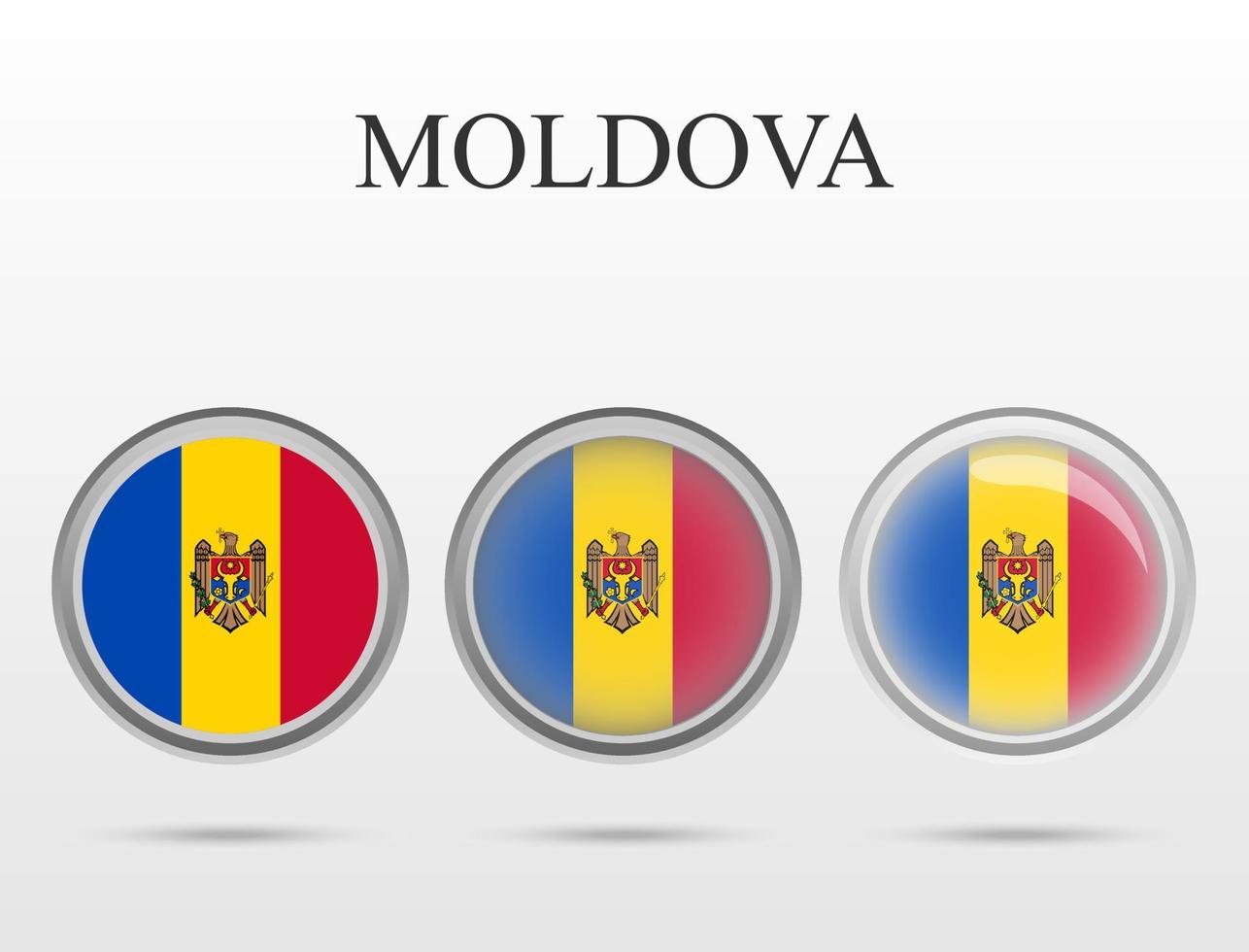 bandera de moldavia en forma de círculo vector