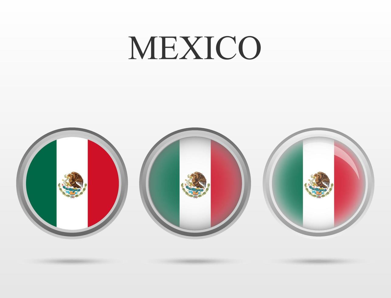 Flag of Mexico in the form of a circle vector