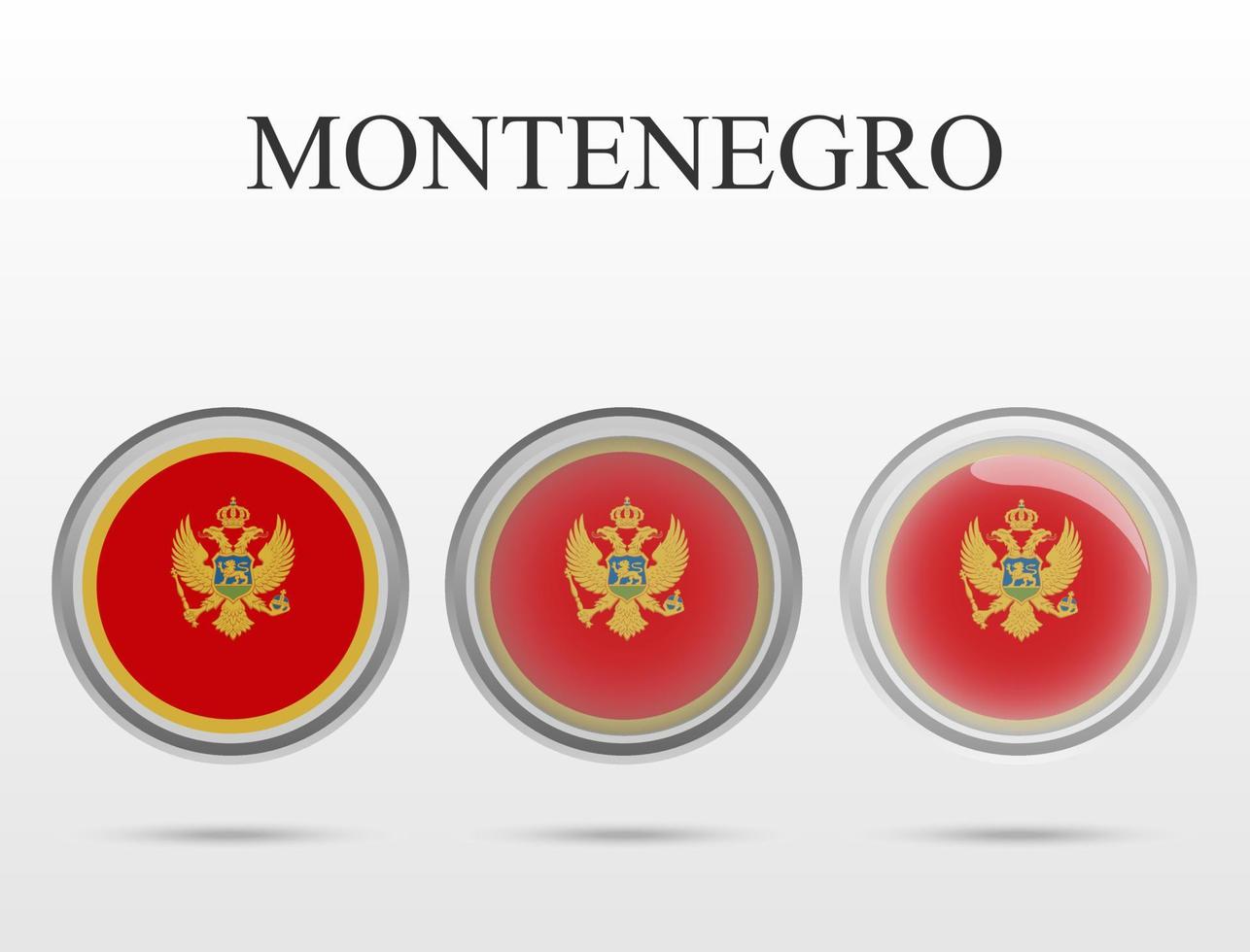 bandera de montenegro en forma de círculo vector