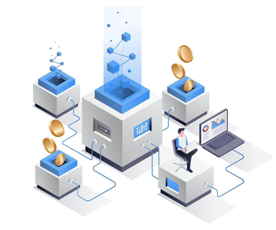 Platform business investment analytics vector