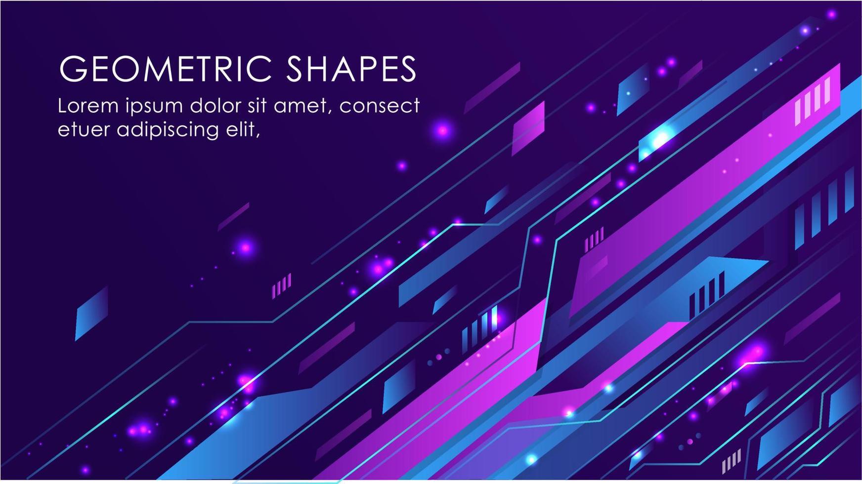 Creative geometric shapes abstract  colorful background vector