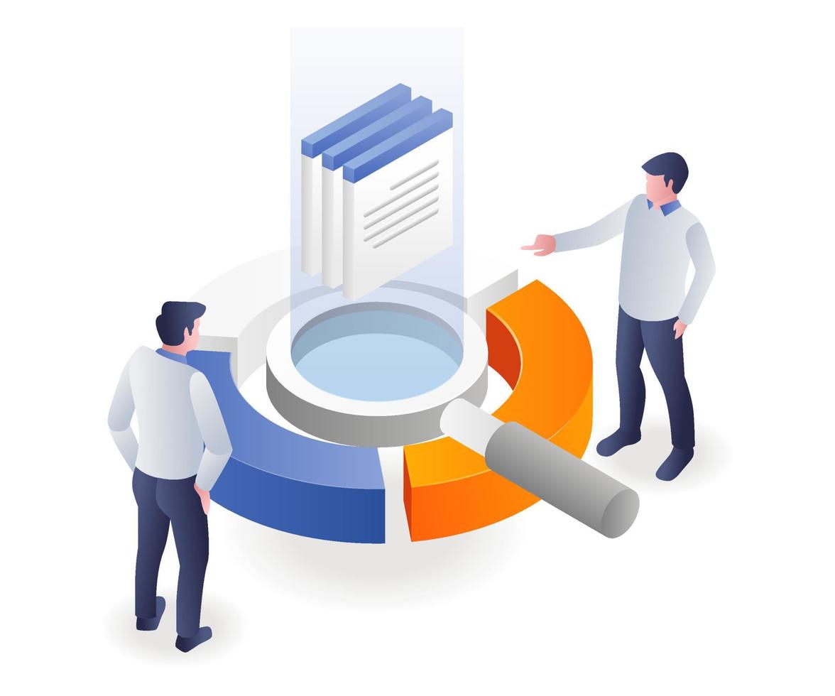 análisis de búsqueda de datos gráficos vector