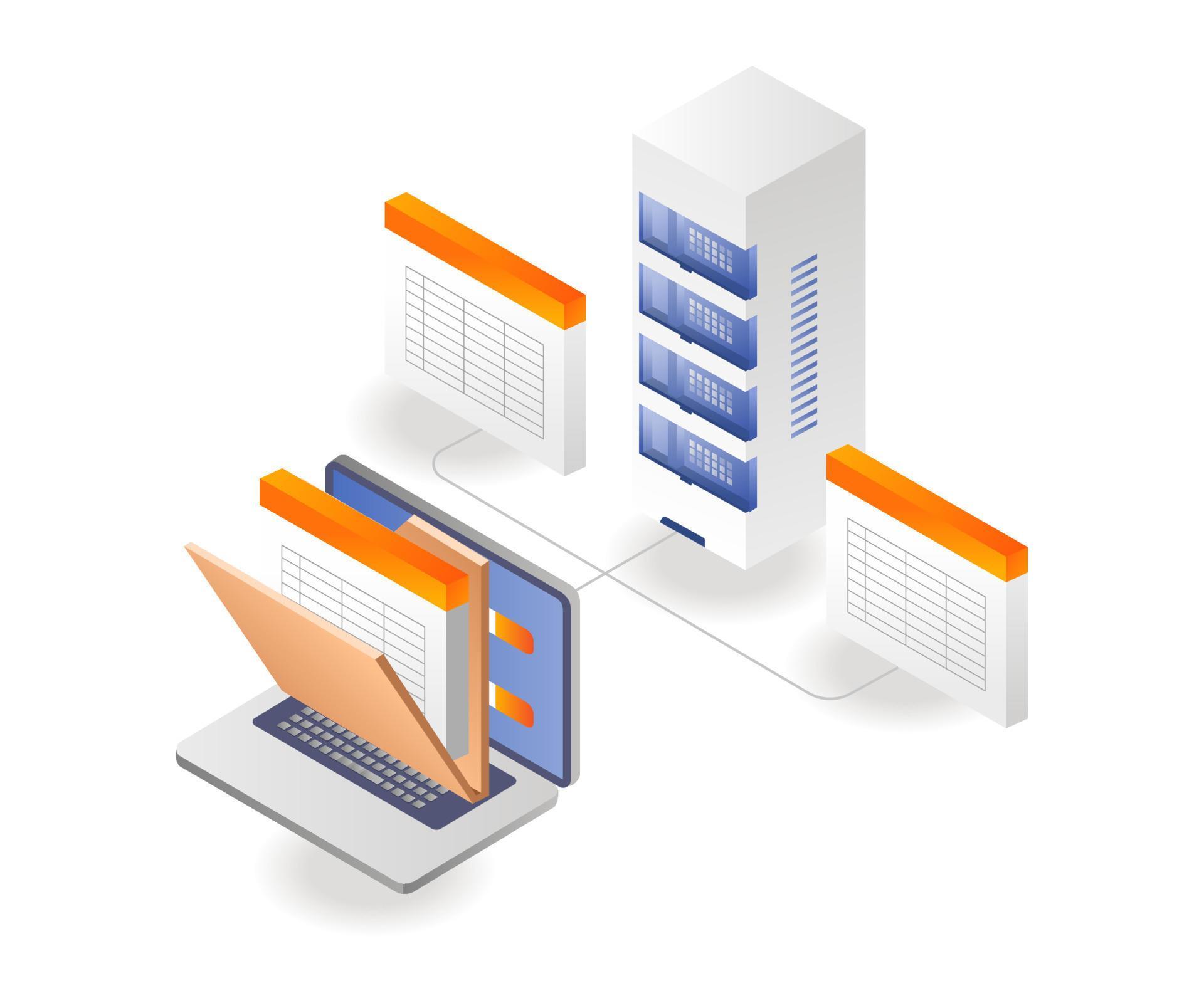 Data server computer network 4689215 Vector Art at Vecteezy
