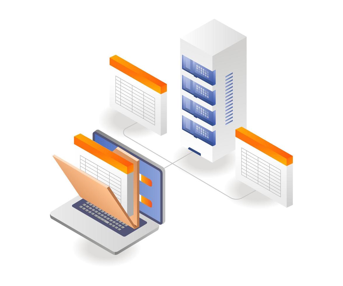 Data server computer network vector
