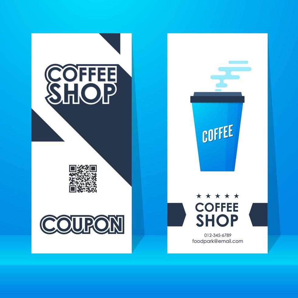 Coffee shop ticket. Element template modern vertical for graphics design. Vector illustration