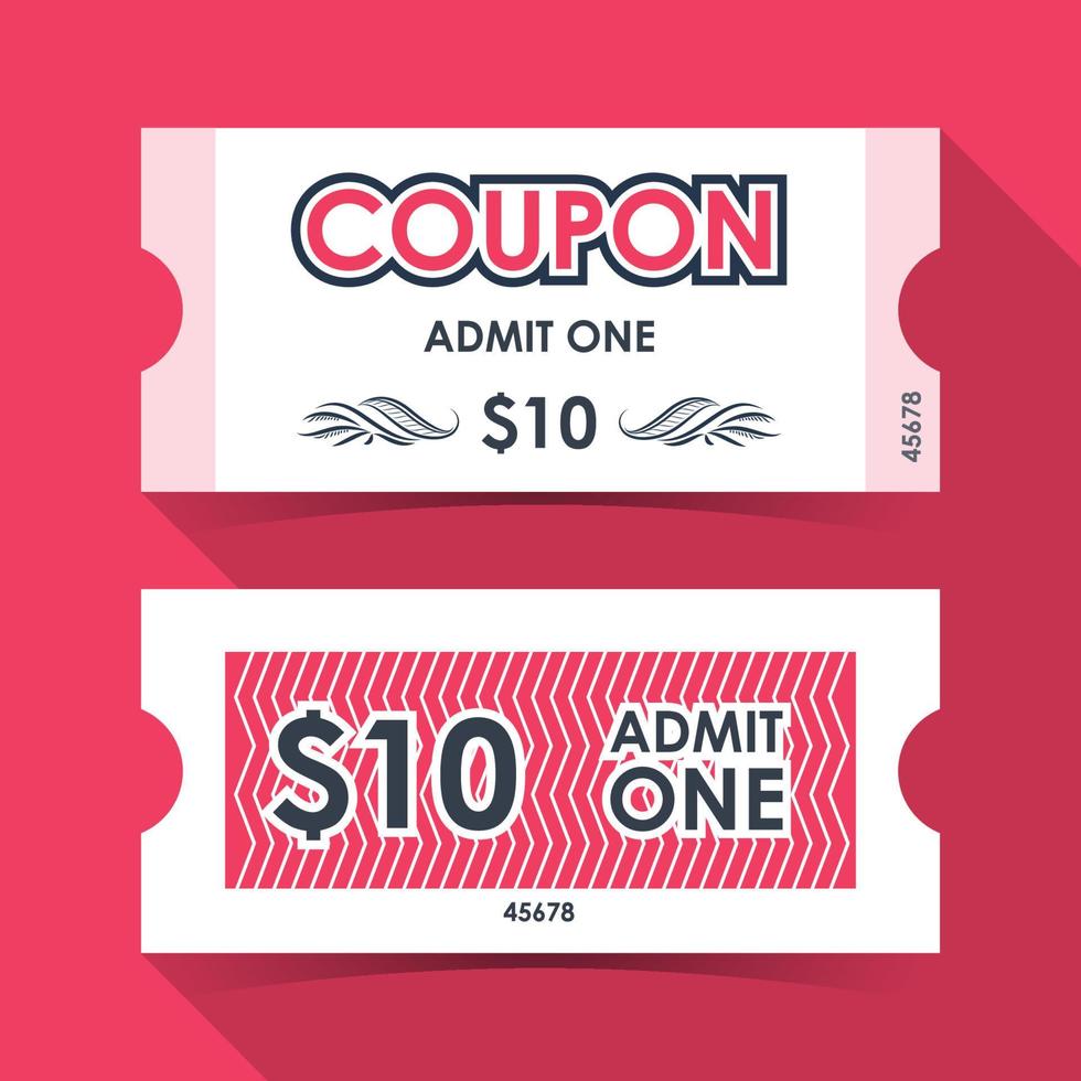 Coupon Ticket. Element template design for graphics . Vector illustration