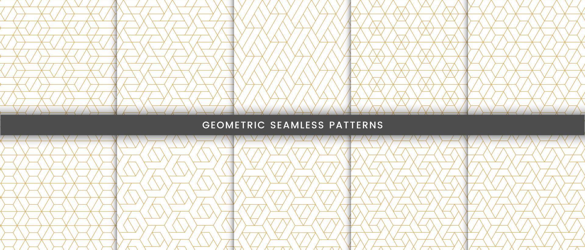 Set of geometric pattern polygonal shape vector