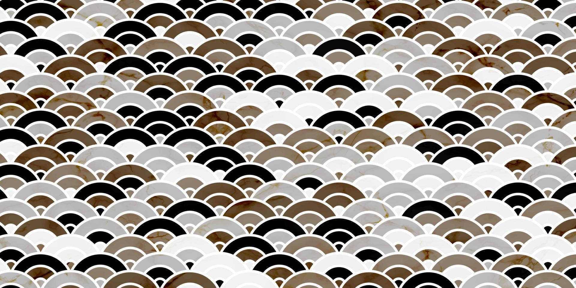 Japanese pattern circle overlapping vector