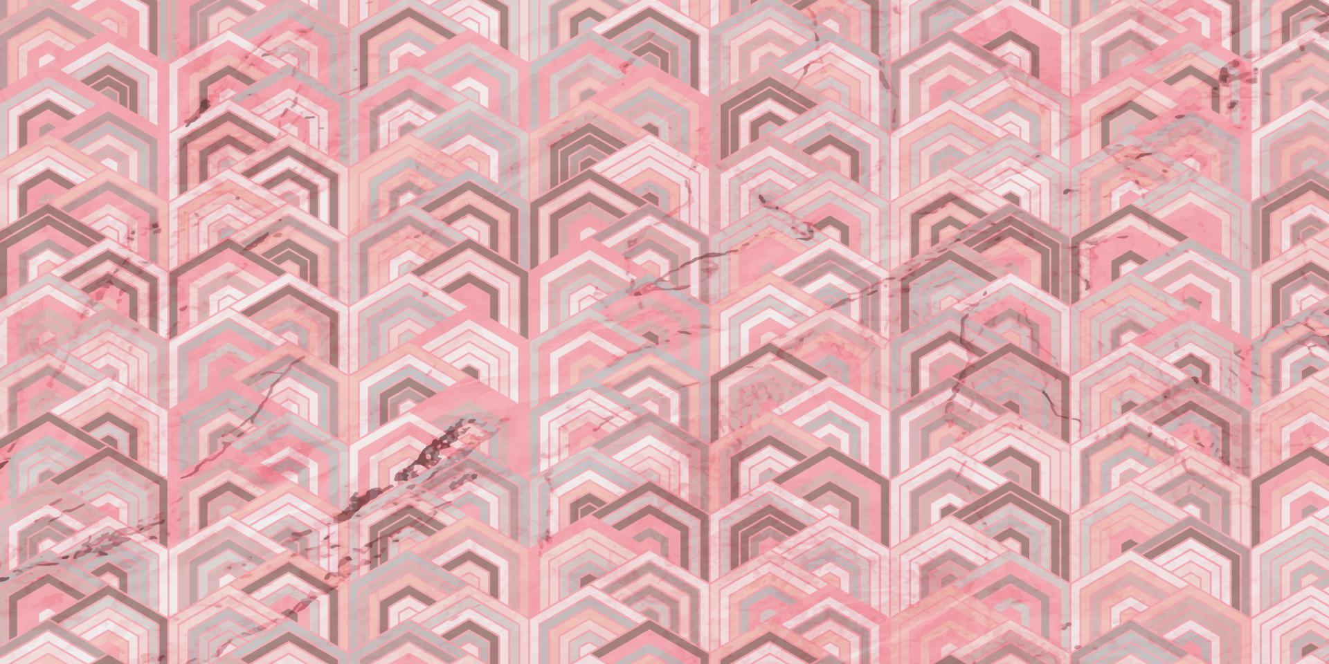 patrón geométrico fondo rosa con poligonal vector