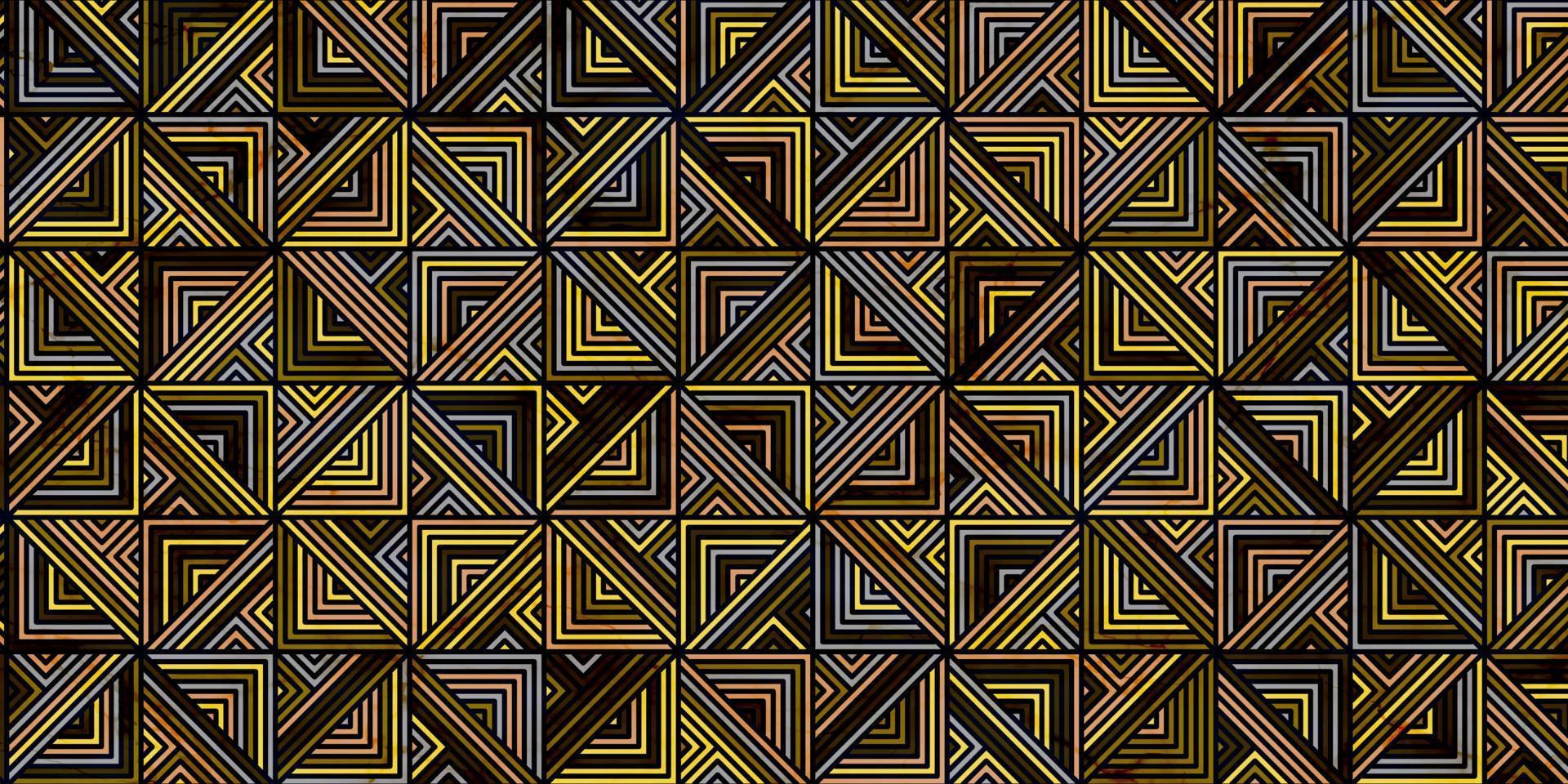 Geometric pattern dark background retro style vector