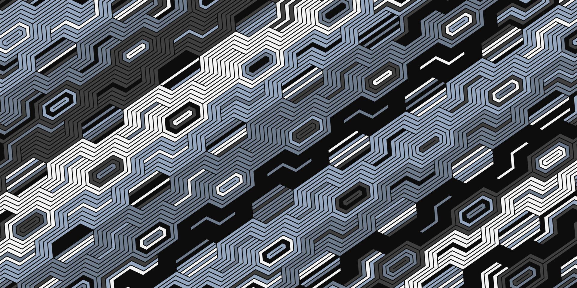 Technology background with stripes wavy lines vector