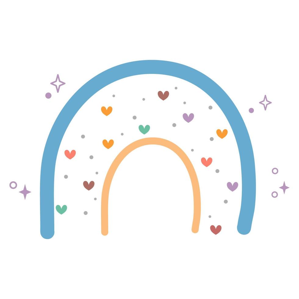 kawaii cute rainbow illustration 4689558 Vector Art at Vecteezy