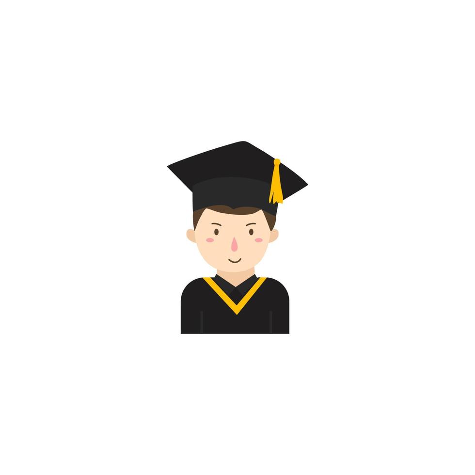 Happy graduates flat color vector