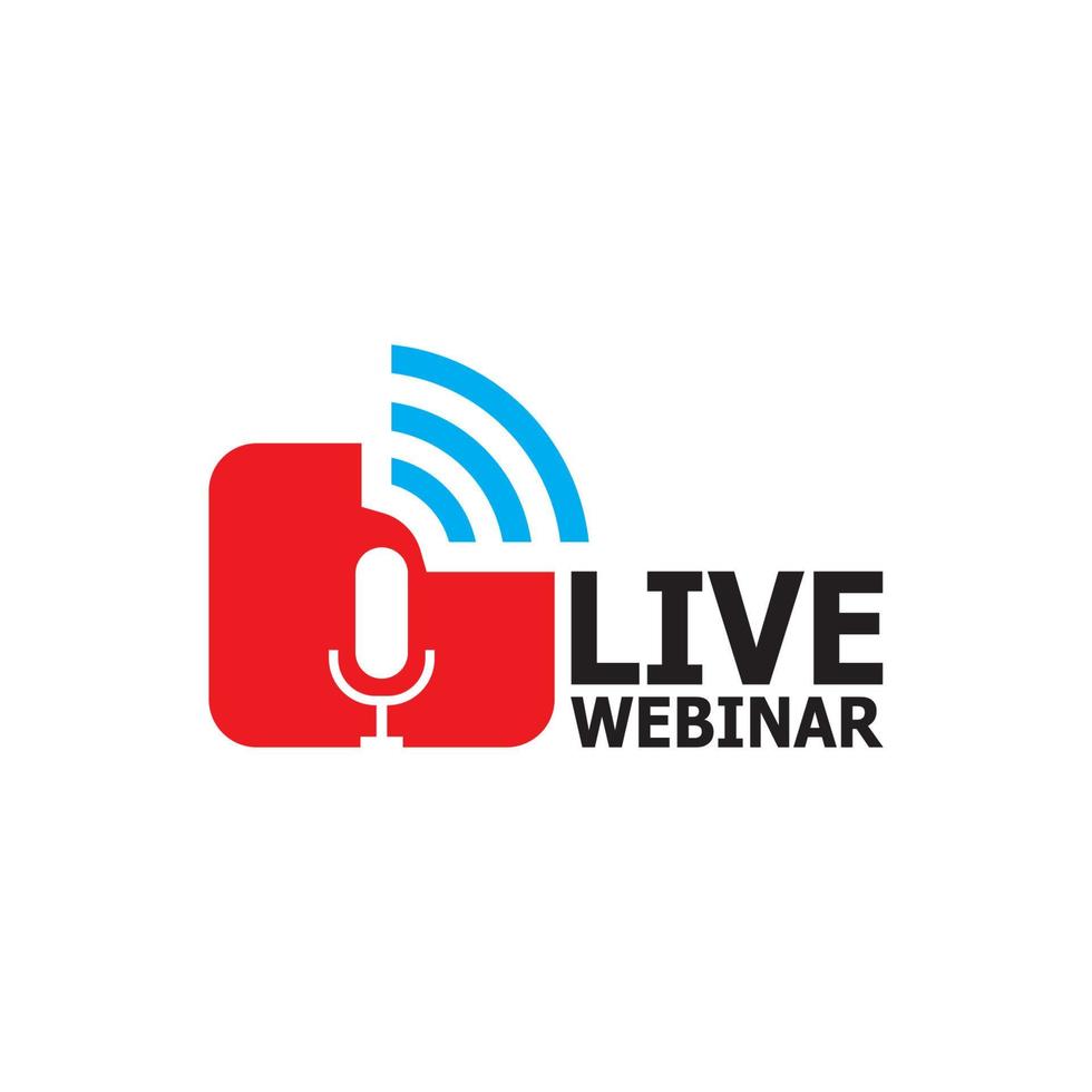 Live webinar icon and symbol template vector