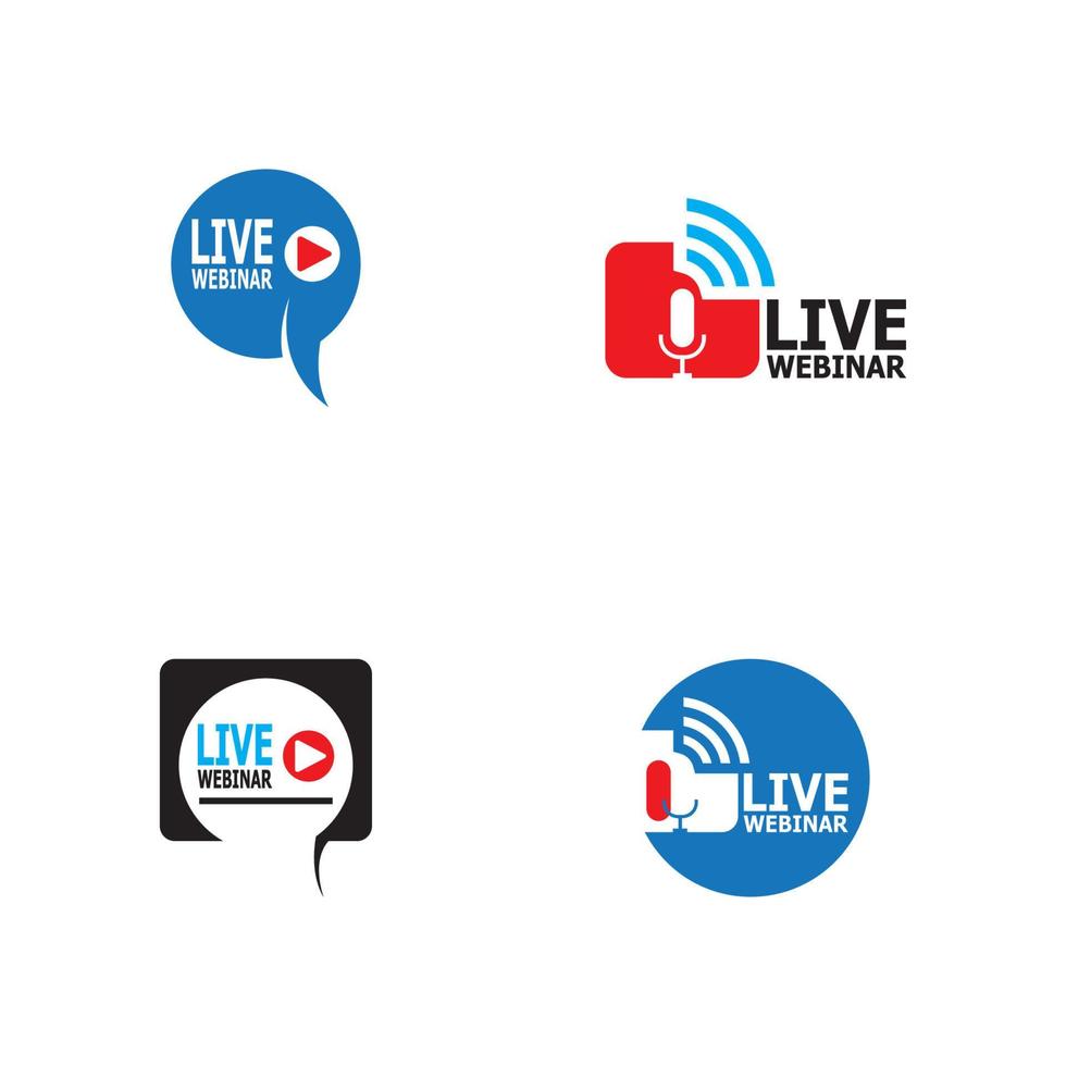 Live webinar icon and symbol template vector