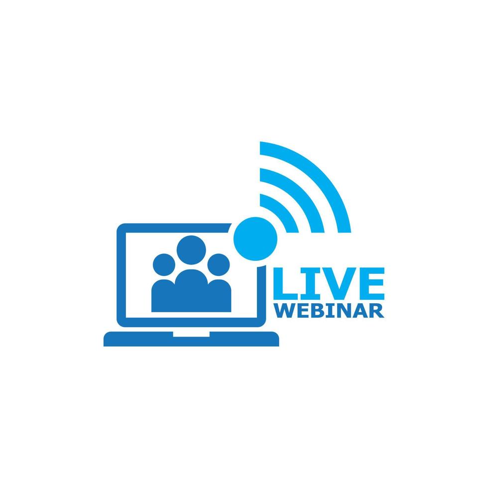 Live webinar icon and symbol template vector
