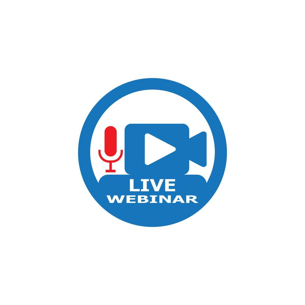 Live webinar icon and symbol template vector