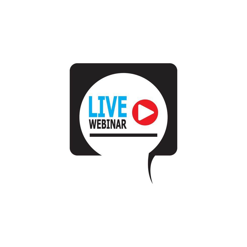 Live webinar icon and symbol template vector