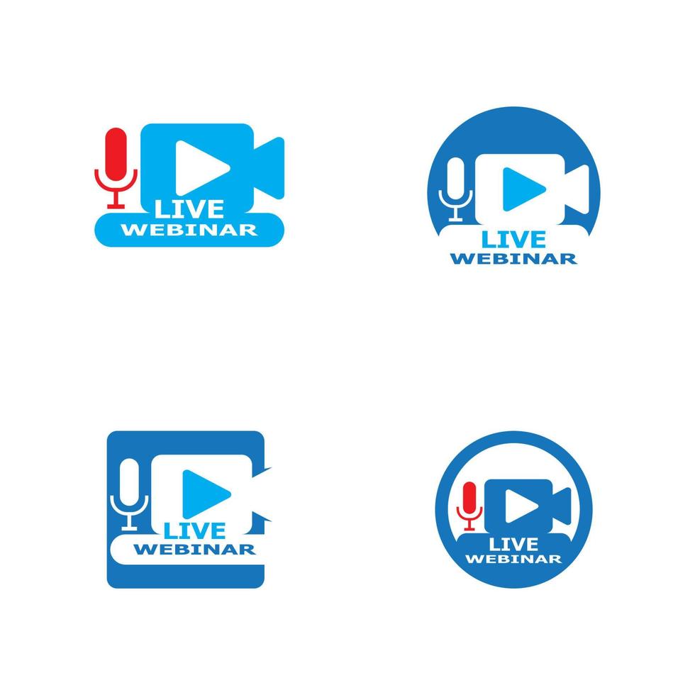 Live webinar icon and symbol template vector