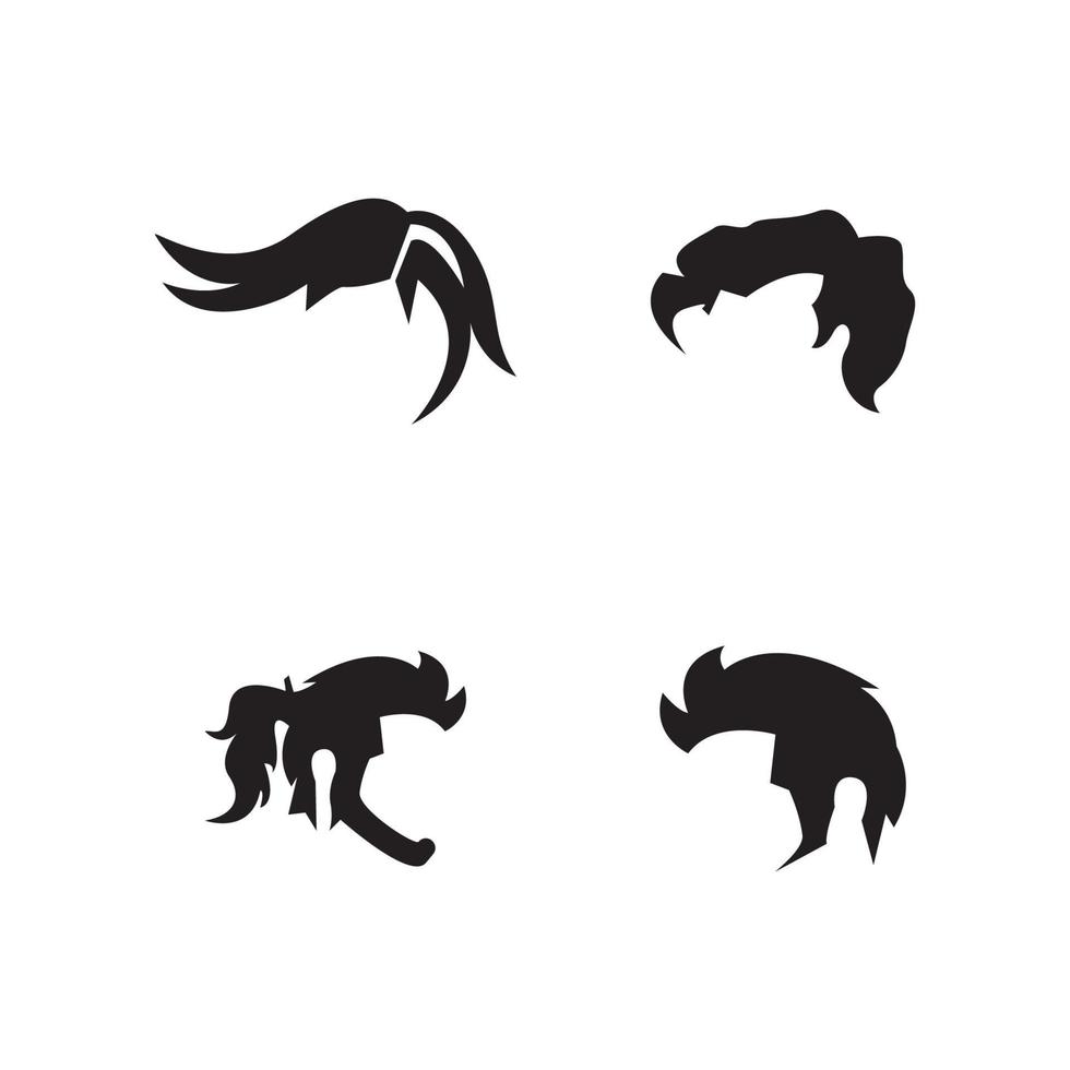 Hair style icon and symbol vector template illustration