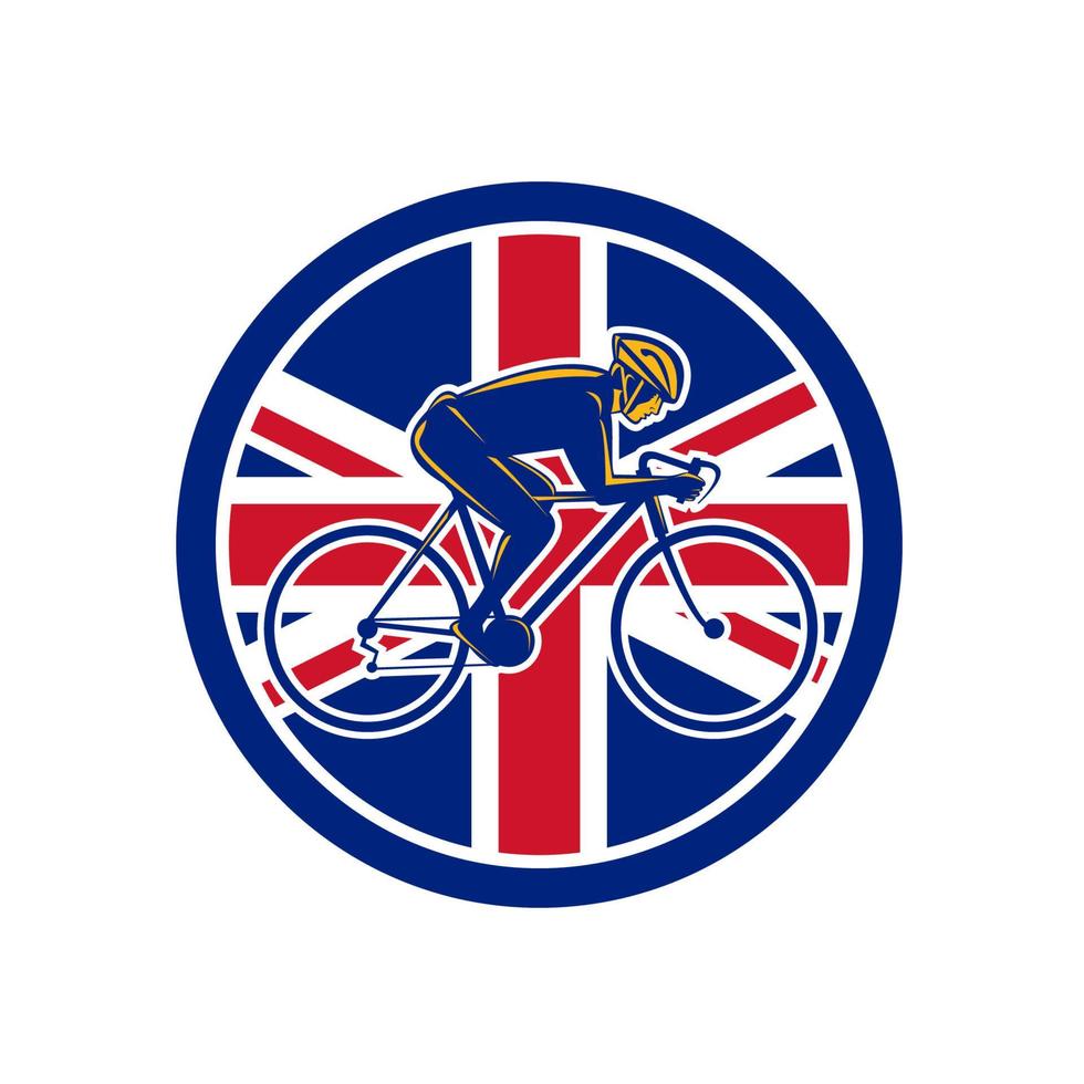 British cyclist  mascot retro style vector