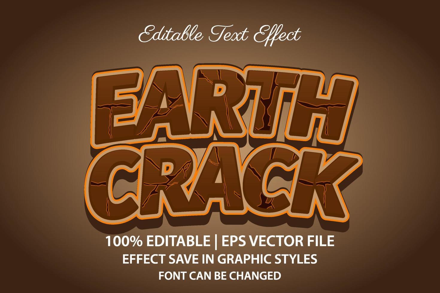 3d editable text effect vector